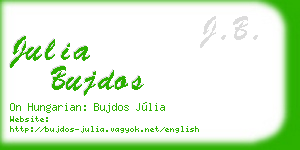 julia bujdos business card