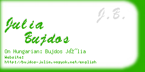 julia bujdos business card